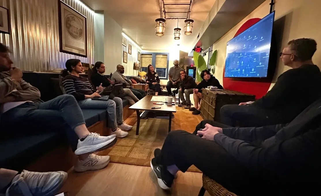 Lounge discussion at the June 2026 Product Leaders event